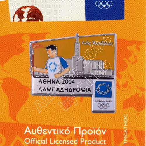 #04-171-015 Torch Relay International Route City Los Angeles Athens 2004 olympic pin