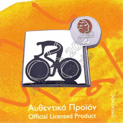 #04-116-023 Cycling Paralympic Sport Pictogram Pin Athens 2004