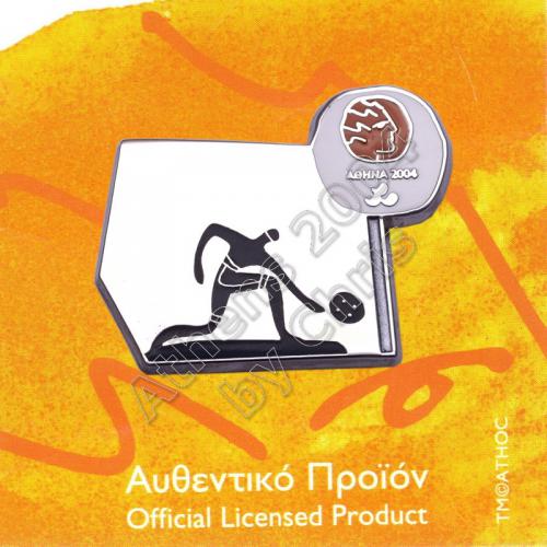 #04-116-027 Goalball Paralympic Sport Pictogram Pin Athens 2004