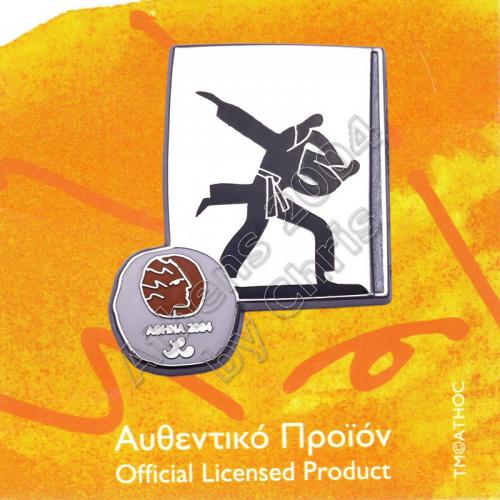 #04-116-028 Judo Paralympic Sport Pictogram Pin Athens 2004
