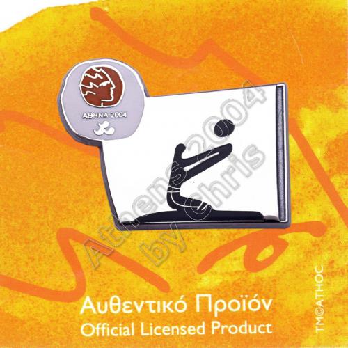 #04-116-034 Sitting Volleyball Paralympic Sport Pictogram Pin Athens