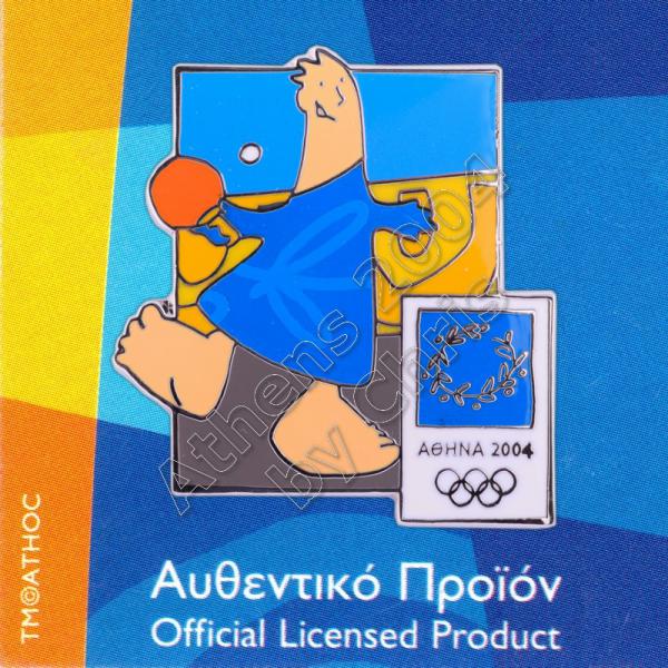 03-004-012 Table Tennis sport with mascot Athens 2004 olympic pin