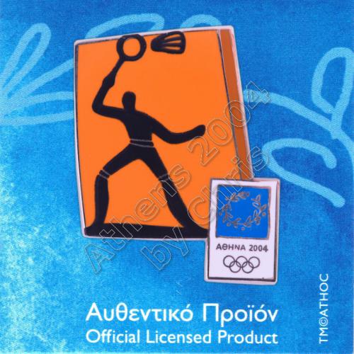 03-074-003 Badminton sport Athens 2004 olympic pictogram pin