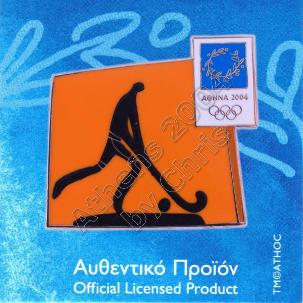 03-074-018 Hockey sport Athens 2004 olympic pictogram pin