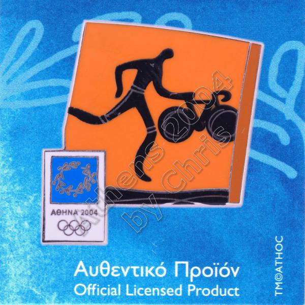 03-074-030 Triathlon sport Athens 2004 olympic pictogram pin