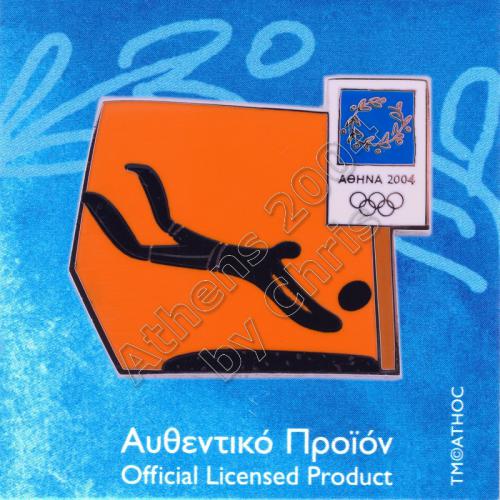03-074-032 Beach Volleyball sport Athens 2004 olympic pictogram pin