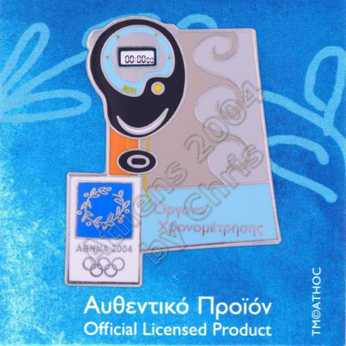 03-037-005 Timekeeping Equipment Type 05 Athens 2004 Olympic Pin