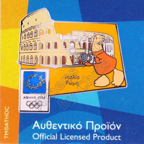 04-128-002 Rome Italy Colosseum Athens 2004 Olympic Pin