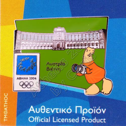 04-128-011 Vienna Austria Hofburg Palace Athens 2004 Olympic Pin