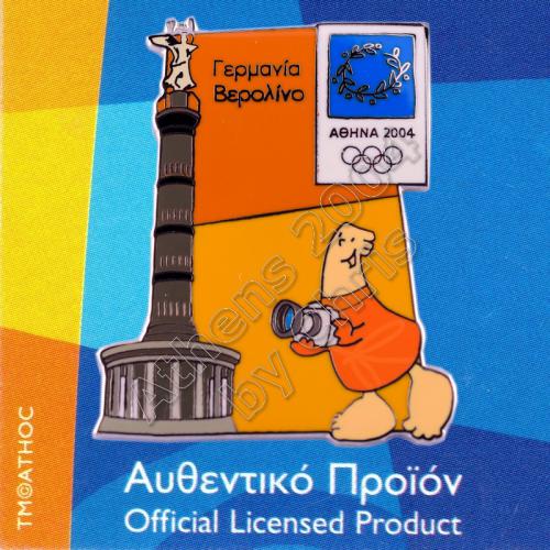 04-128-012 Berlin Germany Victory Column Athens 2004 Olympic Pin