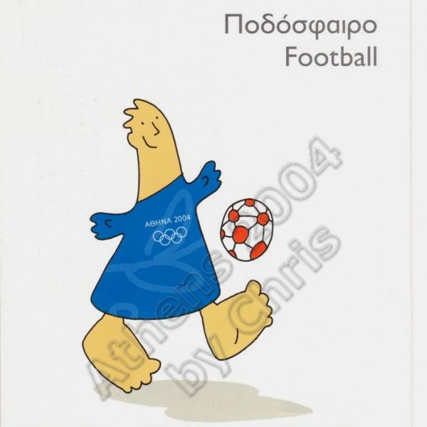 Football Olympic Sports Self Adhesive Postcard Athens 2004