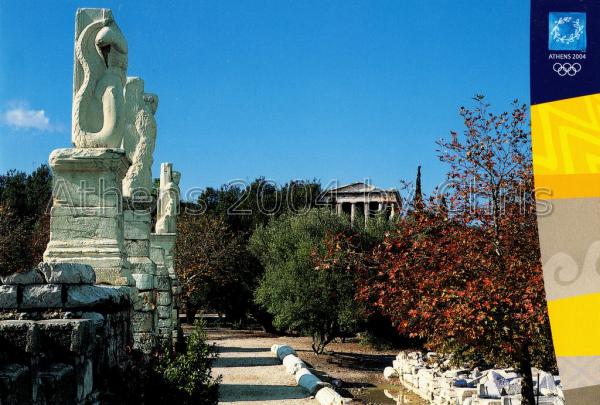 Ancient Agora Temple of Hephaestos postcard series d-12