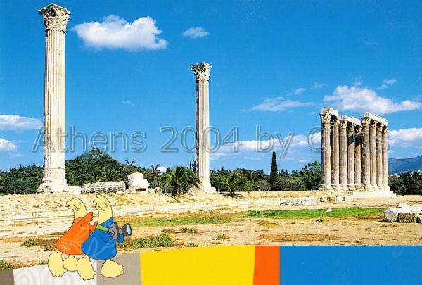 Columns of the temple of Olympian Zeus postcard series d-9