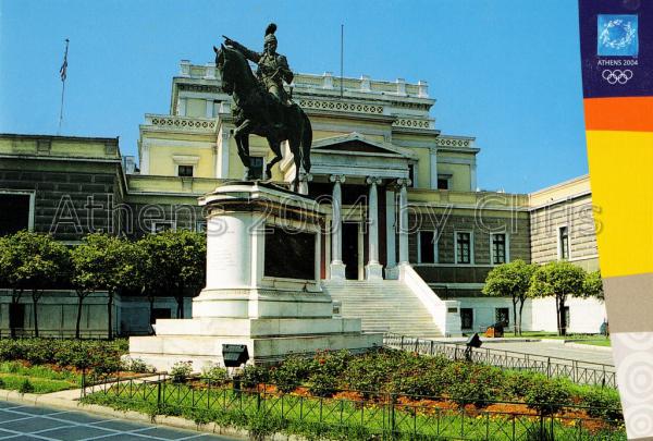Old Parliament, statue of Kolokotronis postcard series d-10