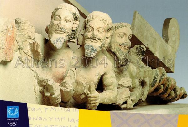 Pediment from the Acropolis postcard series G