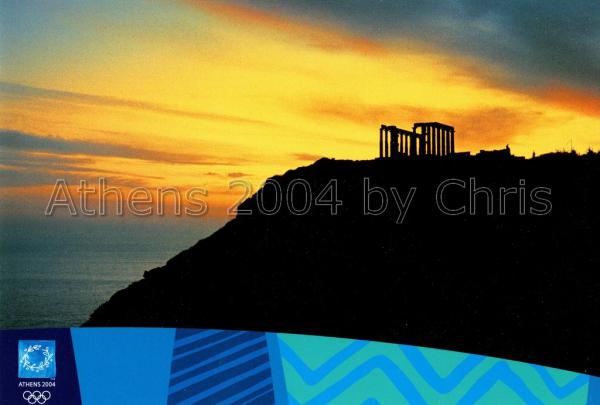Sounio Temple of Poseidon postcard series E